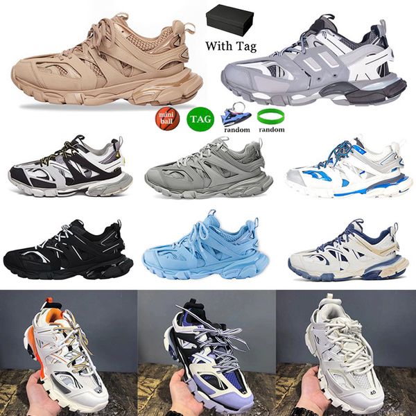 

2023 casual shoes triple s track 3.0 sneakers transparent nitrogen crystal outsole running shoes mens womens trainers black white green size