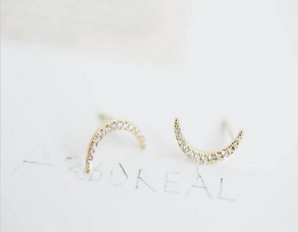 

in 2016 crescent compound new fashion women039s earrings lovely earrings whole women holiday gift6432804, Golden;silver