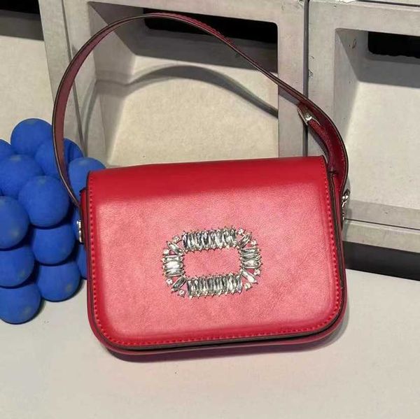 

handheld bag for women in 2023 new niche design fashionable korean version with diamond inlaid small square bag versatile chain crossbody sm