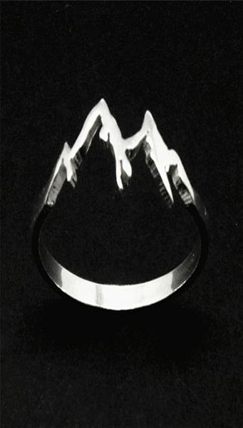 

fashion creative mountain range ring nature motivation jewelry hiking snowboard lover gift bijoux femme x7m29408678, Slivery;golden