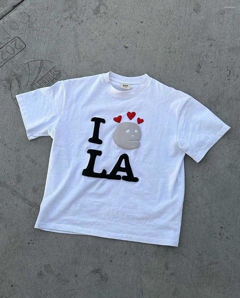 

2023 men's t shirts f girls summer broken planet oversized tees y2k harajuku letter skull print graphic shirt for men trend couple loos, White;black
