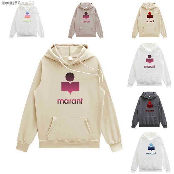 

streetwear women fashion 2023 marant harajuku hoodie clothing cloth men, Black