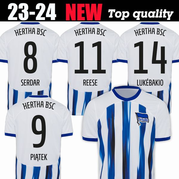 

23 24 hertha bsc berlin soccer jerseys kruse haraguchi serdar reese lukebakio piatek richter ngankam khedira cordoba football lukebakio mann, Black