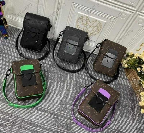 

designer evening s-lock vertical wearable wallet crossbody bag women men brand mini purse with single shoulder card coin holder