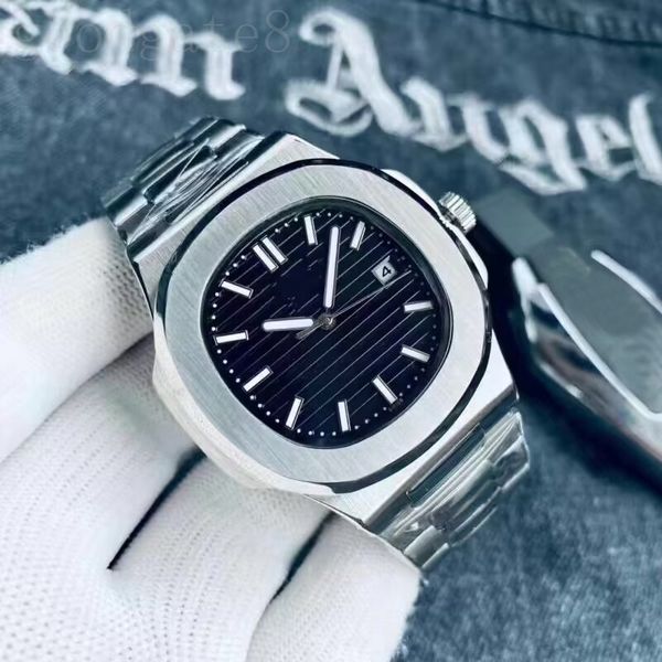 

graceful womens designer watch mens fashion watch fashion business montre luxe 41mm waterproof stainless steel wristwatch 5711 nautilus xb07, Slivery;brown