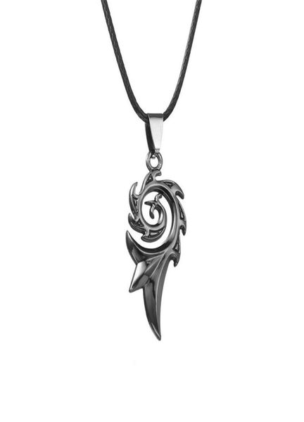 

mens punk dragon flame titanium stainless steel cool leather chain pendant necklace jewelry whole5810247, Silver