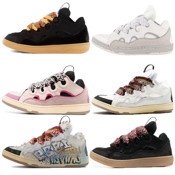

designer mesh woven lace-up shoes style 90s extraordinary sneaker dress shoes leather curb sneakers mens womens in nappa calfskin shoe rubbe, Black