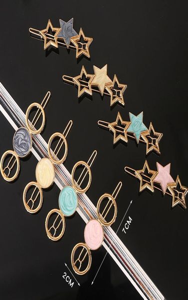 

cute acetic acid acrylic resin star hair clips barrettes hair pins for women lady fashion jewelry accessories dancing party hair8574929, Golden;silver