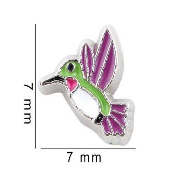 

20pclot bird charm diy alloy floating locket charms fit for magnetic glass living memory locket pendant3965400, Bronze;silver
