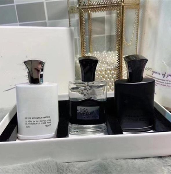 

wholesale perfume set 3x30ml aventus tweed silver mountain water for men women sting fragrance fast ship4785029