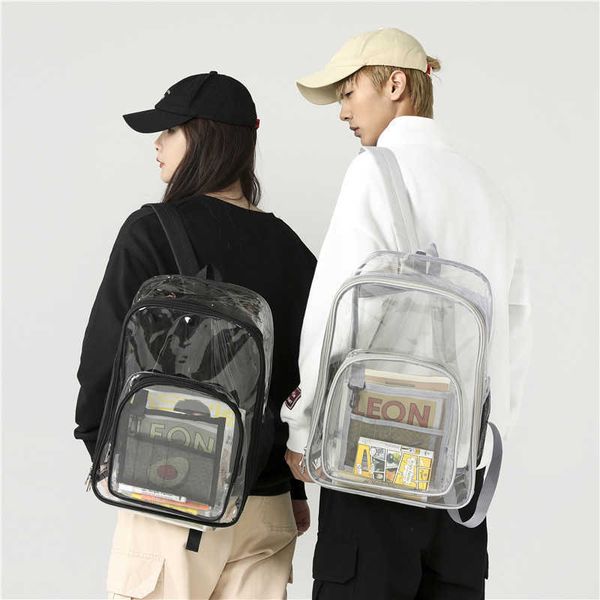 

backpack transparent backpack pvc backpack schoolbag large capacity student 230708