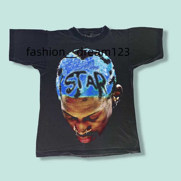 

hl factory wholesale streetwear o neck tee star printed vintage acid washed t-shirts men custom rhinestone t shirt, White;black