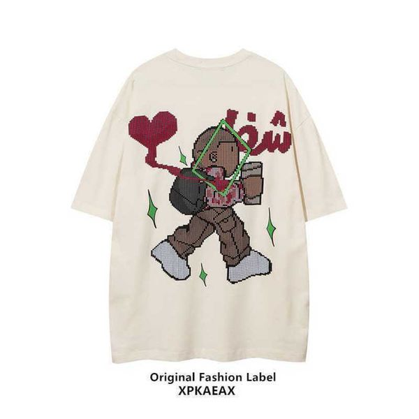 

stussys men's t-shirt fashion brand 2023 college style casual short sleeve loose half sleeve t-shirt fashion, White;black