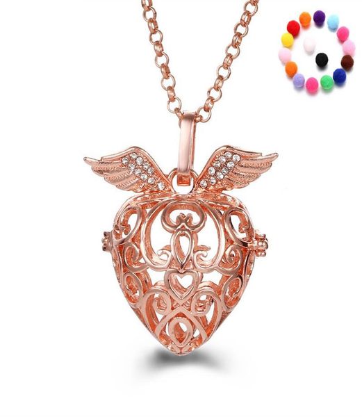 

diffuser necklaces pendants 4 colours angel wings aromatherapy diffuser necklace essential oil diffuser necklaces fashion jewelry 2545452, Silver