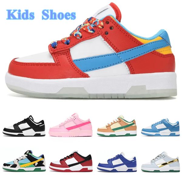 

designer kids shoes for boy girl sports black white chunky fruity pebbles low cows trainers boys and girls athletic sneakers children joggin