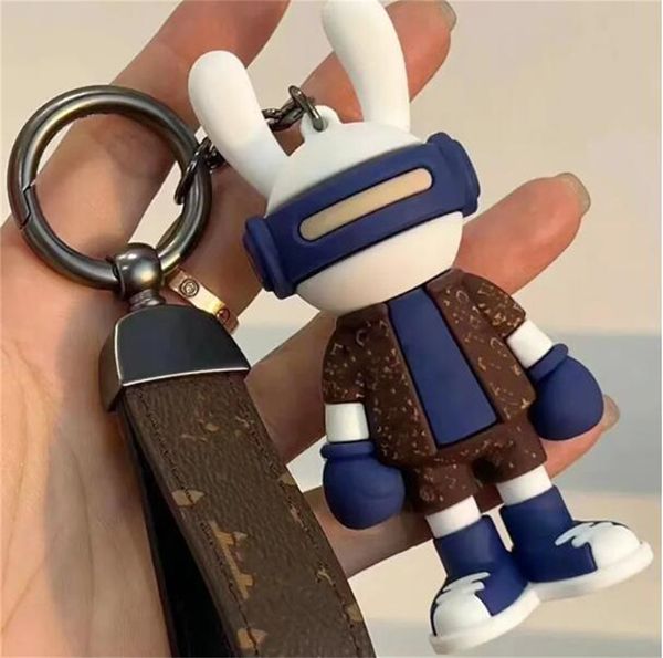 

luxury keychain designer keychain rabbit key chain fashion style keychain temperament versatile popular hanging bag phone case letter patter, Silver