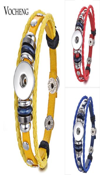 

vocheng noosa leather bracelet ginger snap charms braided 18mm interchangeable jewelry nn4611486943, Golden;silver