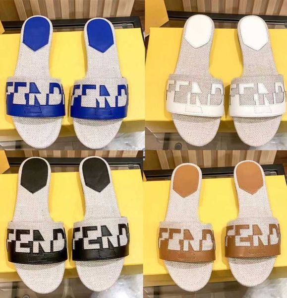 

2023 sandales fashion sandals genuine leather women slippers summer luxury flat slides ladies beach sandal party wedding oran slipper size 3, Black