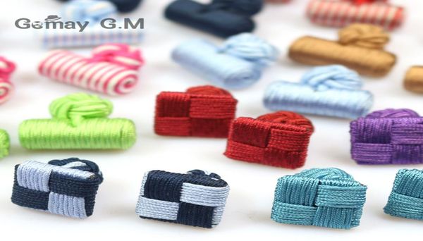 

designers cufflinks men039s suits rope ball knot cufflinks gentlemen party silk geometric casual button cufflinks for wedding 28040750, Silver
