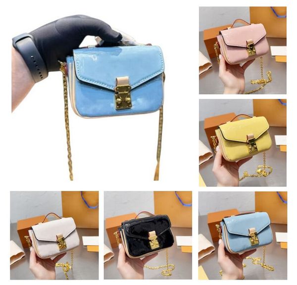 

micro metis chain shoulder bag designer womens mini handbag iconic s-lock clasp crossbody flap monograms empreinte embossed leather pochette