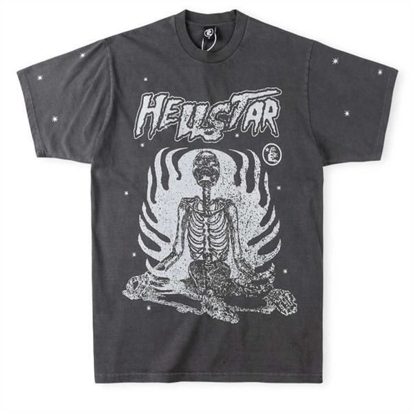 

men's t-shirts hellstar men's clothing portrait print t-shirt retro street hip hop t-shirt for men 2023 spring summer new y2k men&, White;black