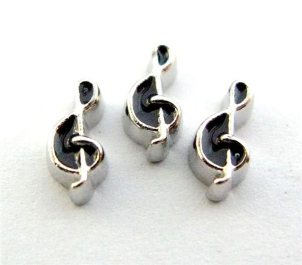 

new design fc640 floating locket charms 10pcs music notation for floating living locket as gift wholes 4052841, Blue;slivery