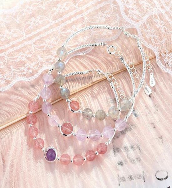 

fashion freshwater pearl rose quartz bracelet women with charms pure copper material your fashion your charms2891621, Black