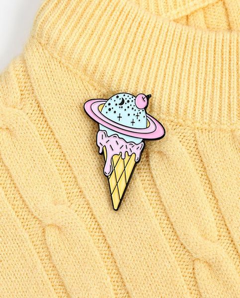 

ice cream enamel brooches pin for women fashion dress coat shirt demin metal brooch pins badges promotion gift 2021 new design7154706, Gray