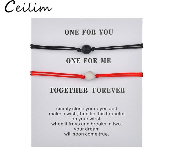 

matte lava stone natural stone bead bracelet red string braiding couple bracelets for men women with wish jewelry card one for you8887834, Golden;silver