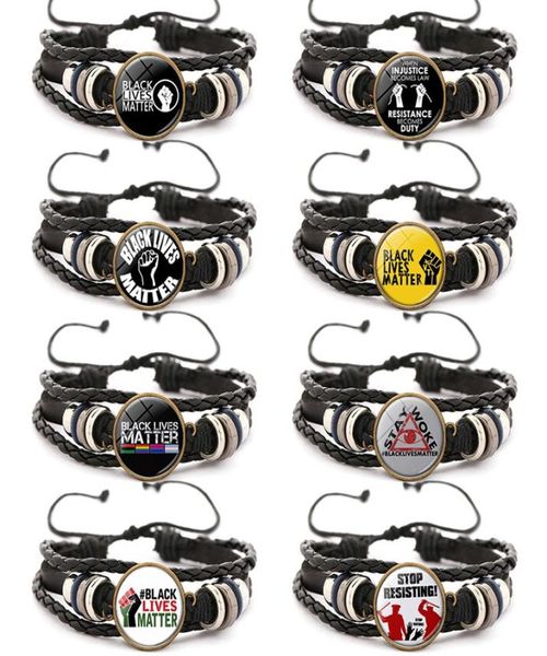 

black lives matter leather bracelet i cant breathe men women charm bracelets girls boy jewelry gifts9028394, Golden;silver