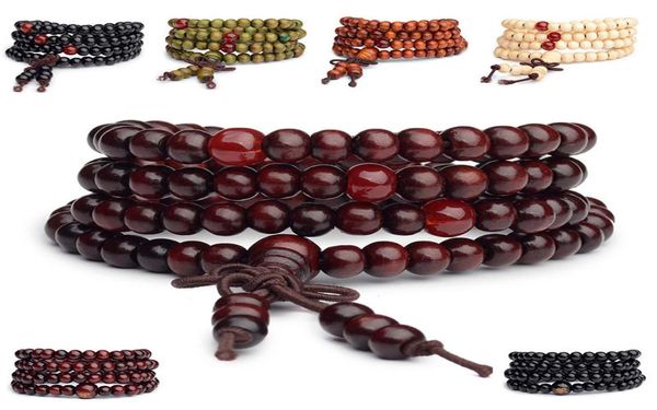 

whole6mm natural red sandalwood bead prayer japa rosary mala bracelet tibetan buddhist meditation wooden rosary beaded bracel9426600, Golden;silver