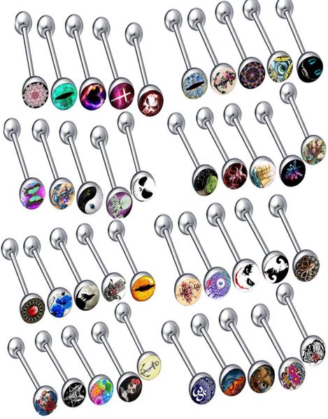 

nice style body piercing jewelry tongue ring mix styles drop factory 9822775, Silver