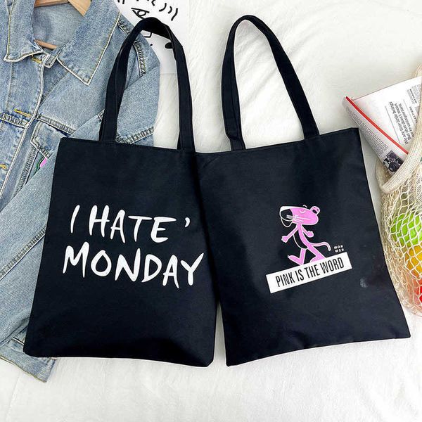 

canvas bag one shoulder large bag women's new trendy version spring large capacity simple and fashionable portable tote bag