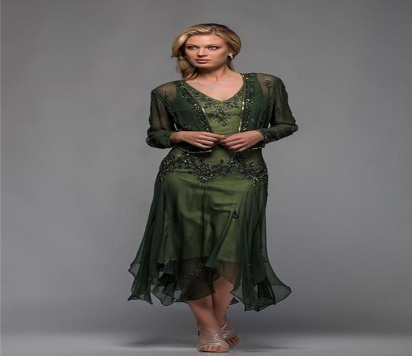 

modest dress lace appliques and beaded v neck tea length mother of the bride groom dresses a line evening gowns plus size7123128, Black;red