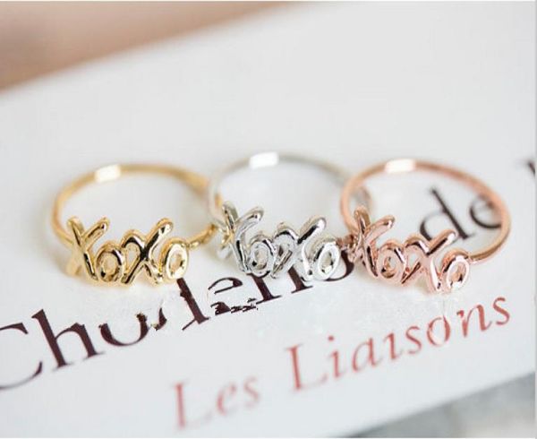 

the latest fashion trends xoxo ring women goldplated silver plating rose gold women039s gift selling4950601, Golden;silver