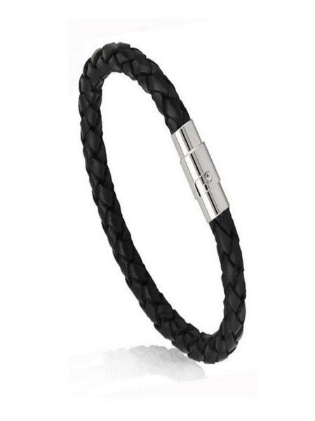 

simple daily wear magnetic clasp woven leather bracelet pu bracelet bracelet gift factory whole9825423, Golden;silver