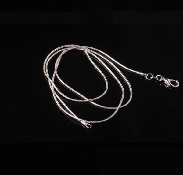 

wholesale 1mm 925 silver 16-24inches stamped chain necklace fashion diy jewelry making7788752
