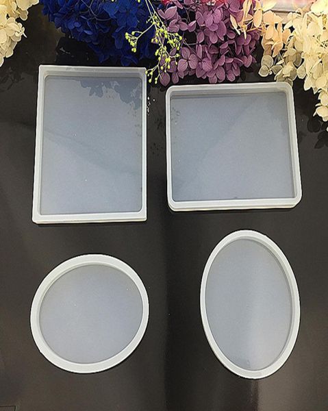 

large square circle silicone coaster tile mold resin and polymer clay mud board big art ornament mold tools6082429