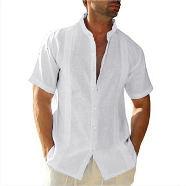 

men s dress shirts summer casual short sleeve shirt 230707, White;black