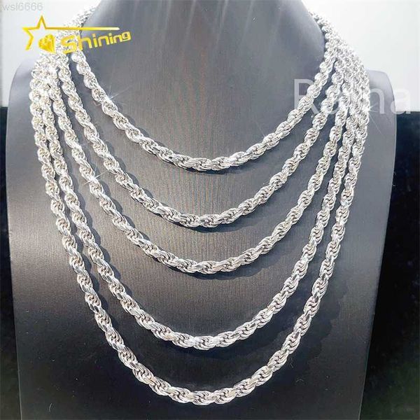 

pass diamond tester sterling silver vvs moissanite diamond clasp rope chain