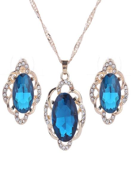 

bridal jewelry set crystal pendants necklaces earrings set engagement wedding party jewelry set3853062, Silver