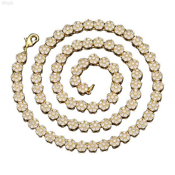 

new design 2- 8mm gold plated 925 sterling silver vvs moissanite diamond iced out cuban link tennis chain necklace