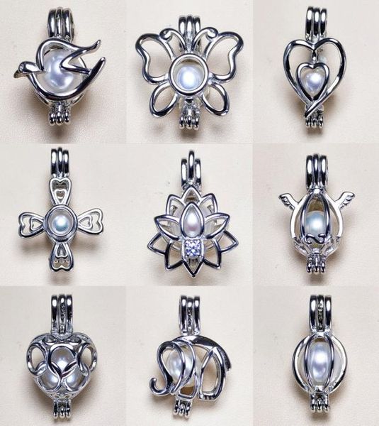 

whole s925 sterling silver pendant settings cage pearl necklace settings openable diy pearl necklace women fashion jewelry wed6098530, Slivery;crystal