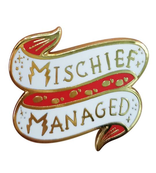 

mischief managed enamel lapel pin magic lovers perfect subtle collection7511940, Gray