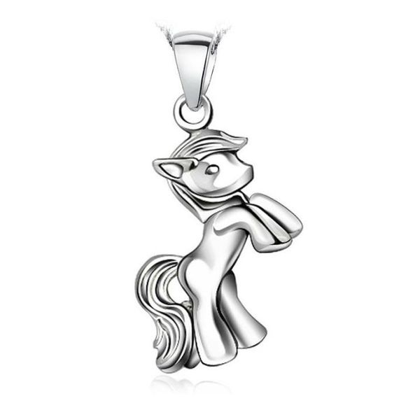 

925 sterling silver chinese blessing horse pendant necklace jewelry1756646