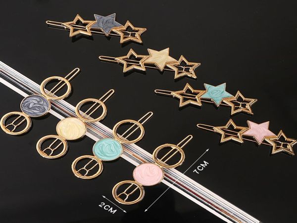 

cute acetic acid acrylic resin star hair clips barrettes hair pins for women lady fashion jewelry accessories dancing party hair7467455, Golden;silver