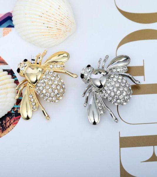 

high quailty cute little bee brooch rhinestone crystal animal lovely brooches pins for women fashion jewelry accessories9672709, Gray
