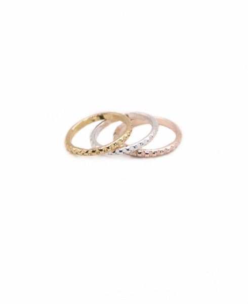 

classic flat gear ring simple rivets surface style gold silver rose three color optional suitable for men lady is the gift6482878, Golden;silver