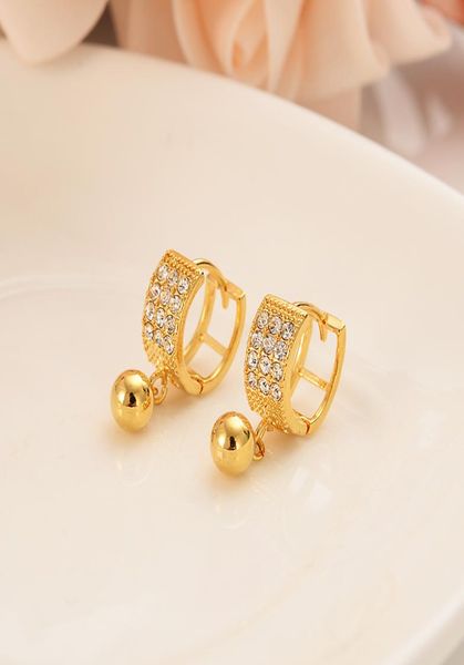 

dubai india africa gold earring gold ball diamond setting light luxury gold quality girls039 wedding engagement party 6520529, Golden;silver