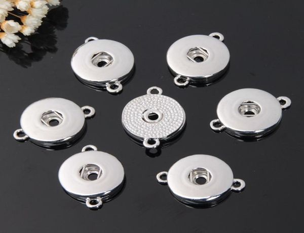 

18mm noosa style alloy stainless steel bracelet head connector snap button base for diy personality noosa jewelry findings2454675